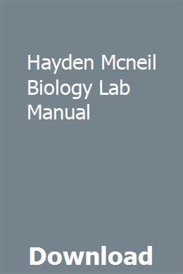 hayden mcneil biology lab manual